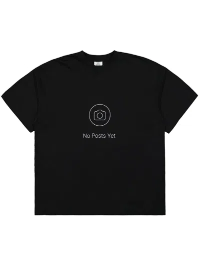 Vetements No Posts T-shirt In Black