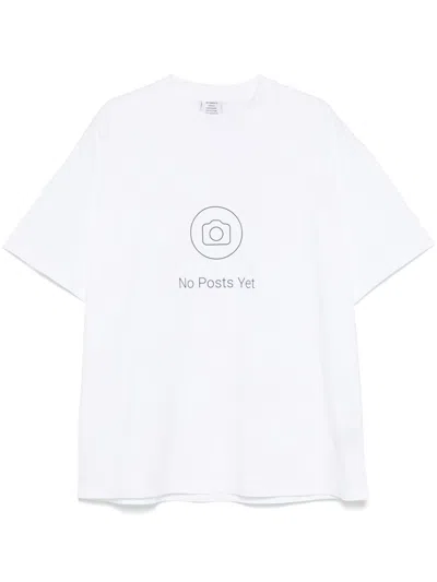 Vetements No Posts Yet T-shirt In White