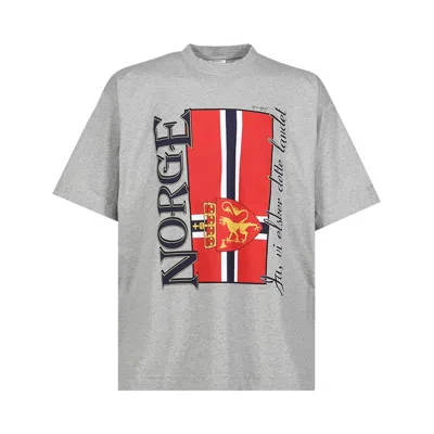 Pre-owned Vetements Norway Tourist T-shirt 'grey Melange' | Men's Size S In Gray