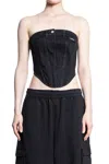 Vetements Black Paneled Denim Tank Top In Black