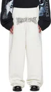 Vetements Off-white Cradle Of Filth Logo Sweatpants In White