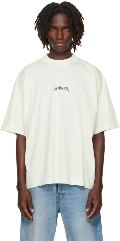 Vetements Off-white Metal Logo Regular T-shirt
