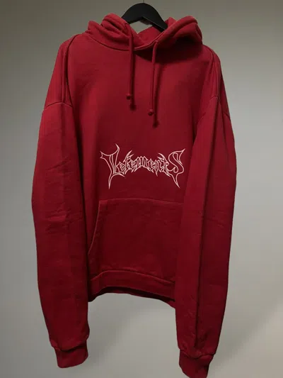 Pre-owned Vetements Og Metal Hoodie Seoul Exclusive In Red