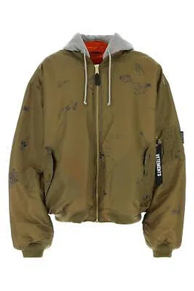 Pre-owned Vetements Olive Green Nylon Oversize Padded Jacket S
