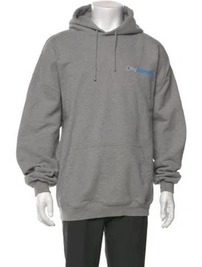 Pre-owned Vetements Only Graphic Print Hoodie In Gray