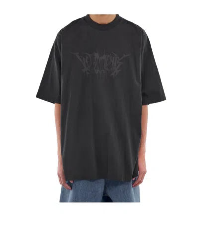 Vetements Open-necked Black Shirt