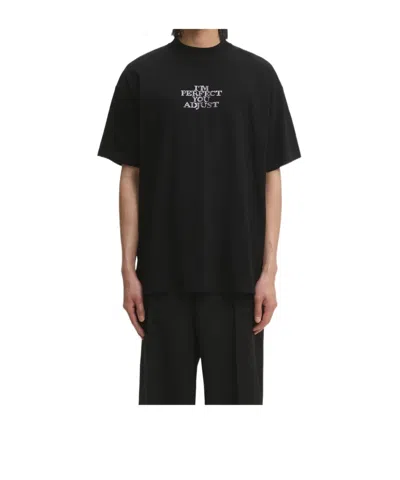 Vetements Black 'i'm Perfect You Adjust' Regular T-shirt