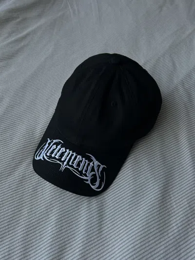 Pre-owned Vetements (os)  Embroidered Metal Cap In Black
