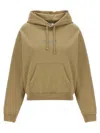 Vetements Oval Logo Hoodie Drawstring Hood In Beige