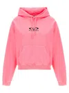 Vetements Oval Logo Hoodie With Drawstring Hood In Pink