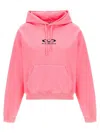 Vetements Oval Logo Hoodie With Drawstring Hood In Pink