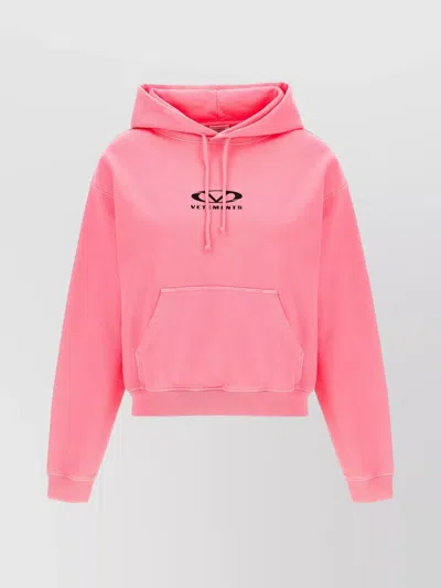 VETEMENTS OVAL LOGO HOODIE WITH DRAWSTRING HOOD