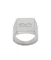 Vetements Oval Logo Ring In White