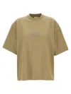 Vetements Taupe Oval Logo T-shirt In Beige