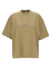 Vetements Taupe Oval Logo T-shirt In Beige