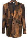 Vetements Overbleached Tailored Jacket In Brown