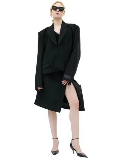 Vetements Oversize Button-up Jacket In Black