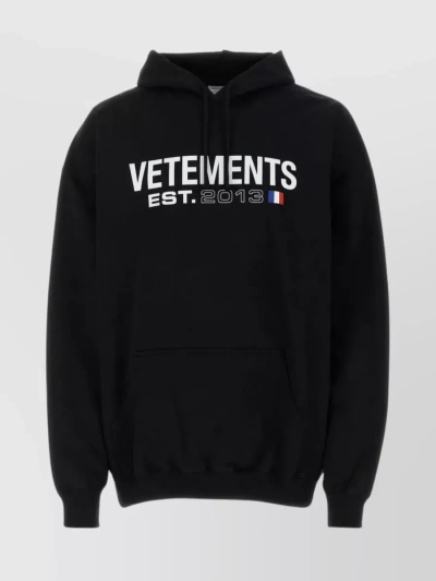 VETEMENTS OVERSIZE HOODED SWEATSHIRT IN COTTON BLEND