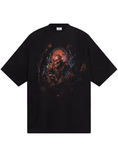 Vetements Oversize Short Sleeve T-shirt In Black