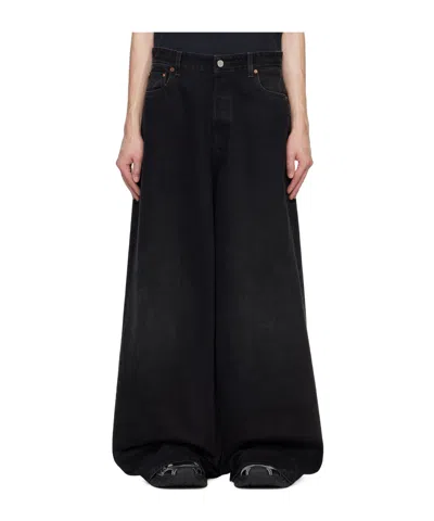 Vetements Oversized Baggy Jeans In Black