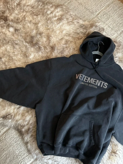 Pre-owned Vetements Oversized Limited Edition Hoodie In Black