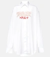 Vetements Oversized Printed Cotton Shirt In White