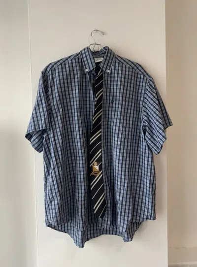 Pre-owned Vetements Oversized Tie Hybrid Plaid Button Up