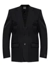 Vetements Padded-shoulder Wool Blazer In Black