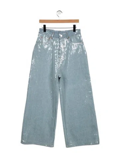 Pre-owned Vetements Paillattes Bootcut Jeans In Blue