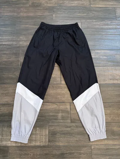 Pre-owned Vetements Paneled Track Pants Black White Gray