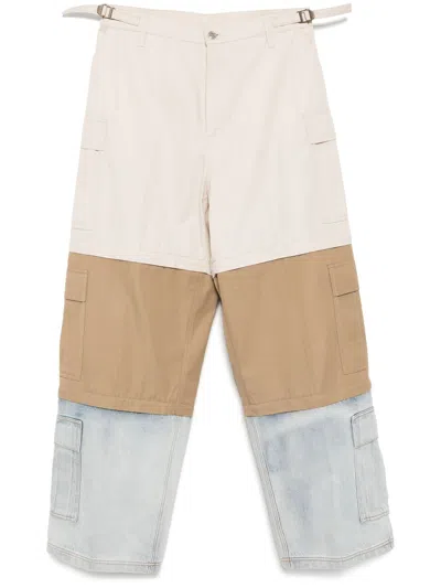 Vetements Panelled Cargo Trousers In Neutrals