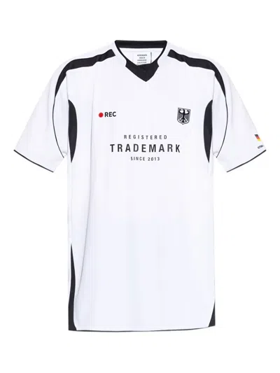 Vetements Panelled Graphic-print T-shirt In White