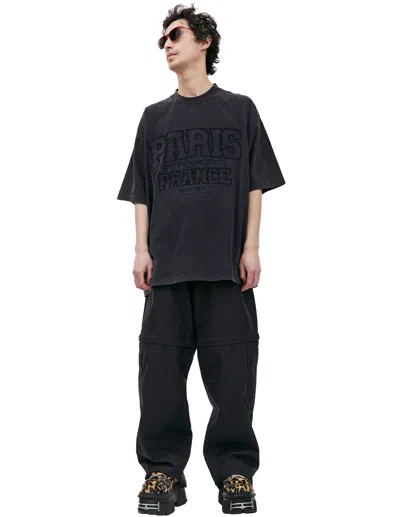 Vetements 'paris Xxxl' Oversized T-shirt In Black