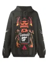 Vetements Patchwork Graphic-print Hoodie In Gray