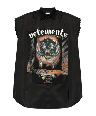 Vetements Pattern Shirt In Black