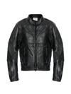 Vetements Patterned Leather Jacket In Black