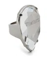 Vetements Pear Crystal Ring In Silver
