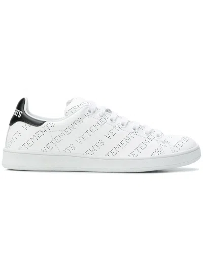Vetements Perforated Logo Sneakers In White
