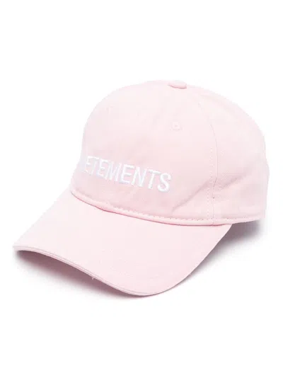 Vetements Pink Logo Baseball Cap For Men | Fw23 Collection
