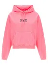 Vetements Oval Logo Hoodie With Drawstring Hood In Pink