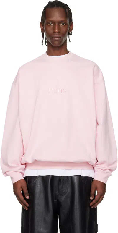 Vetements Paris Embroidered Sweatshirt In Pink