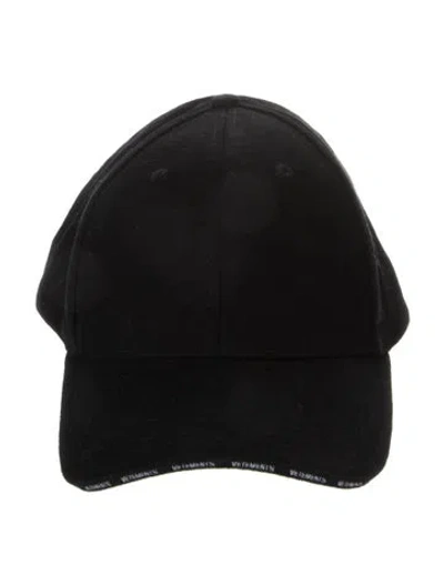 Pre-owned Vetements Pipe Logo Cap In Black