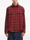 PLAID-PATTERN LONG-SLEEVE SHIRT