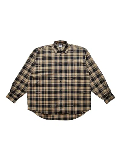 Vetements Plaid Shirt In Neutrals