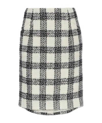 Vetements Tweed Midi Skirt In Multi