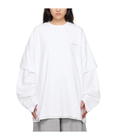 Vetements Plain Jersey Long-sleeved T-shirt In White