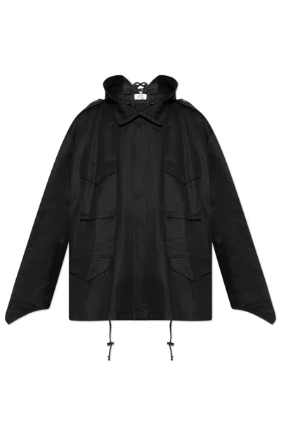 Vetements Cotton Hooded Jacket In Black