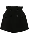 Vetements Black Deconstructed Tailored Miniskirt In Black