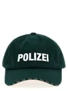 Vetements 'police' Cap With Curved Brim In Green