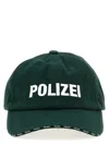 Vetements 'police' Cap With Curved Brim In Green